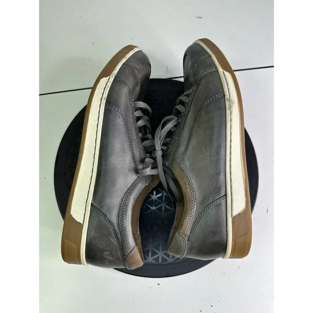 Cole Haan Shoes Mens 9.5 M Vartan Sneakers Gray Leather Lace Up Low Top C21802